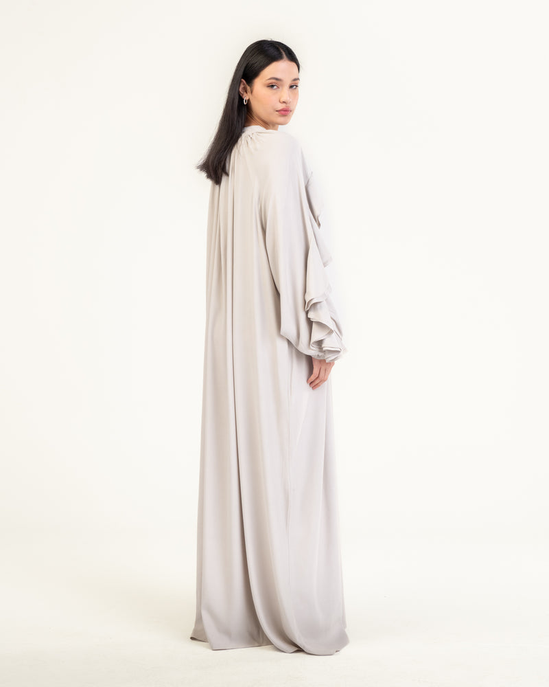 VOLANT DRESS - LIGHT GRAY