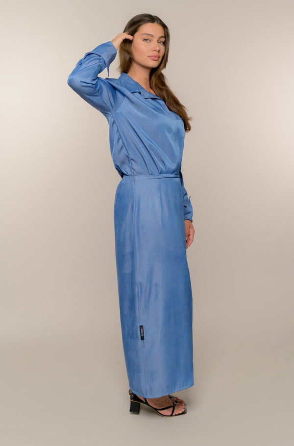 Blouse Dress - Denim Blue