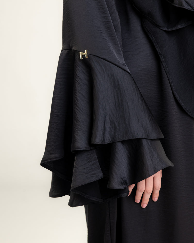 PRAYER DRESS VOLANT - BLACK