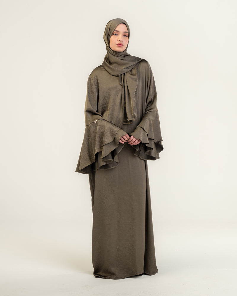 PRAYER DRESS VOLANT - OLIVE