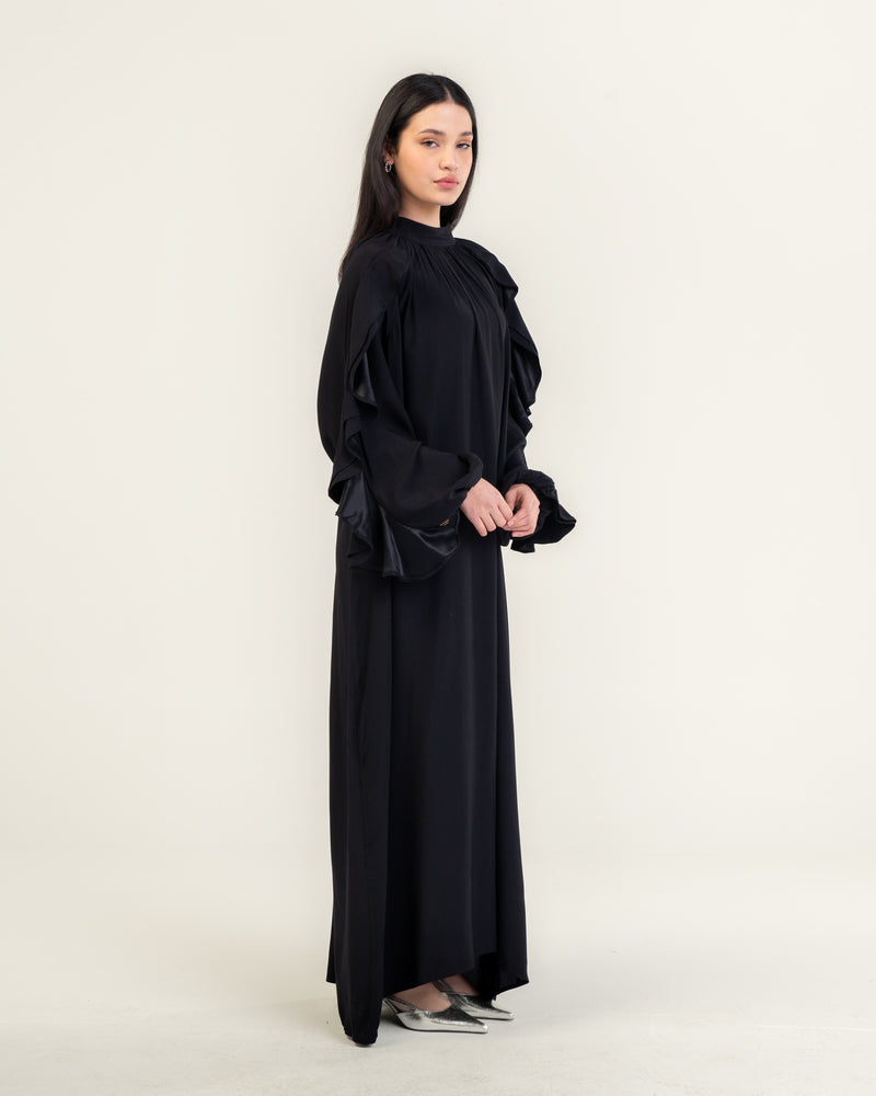 VOLANT DRESS BLACK