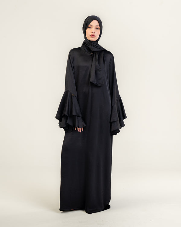 PRAYER DRESS VOLANT - BLACK