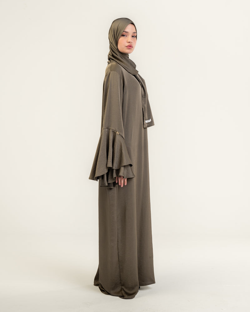PRAYER DRESS VOLANT - OLIVE