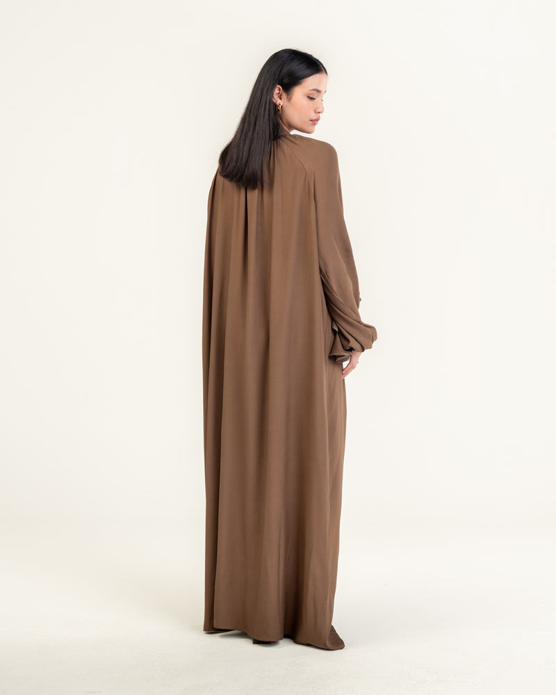 VOLANT DRESS - ESPRESSO