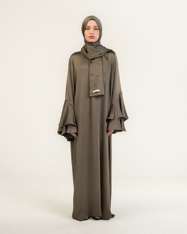 PRAYER DRESS VOLANT - OLIVE