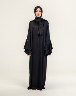PRAYER DRESS VOLANT - BLACK