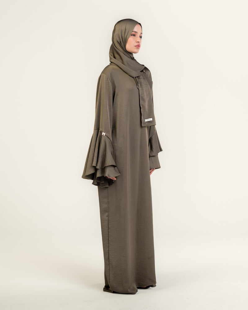 PRAYER DRESS VOLANT - OLIVE