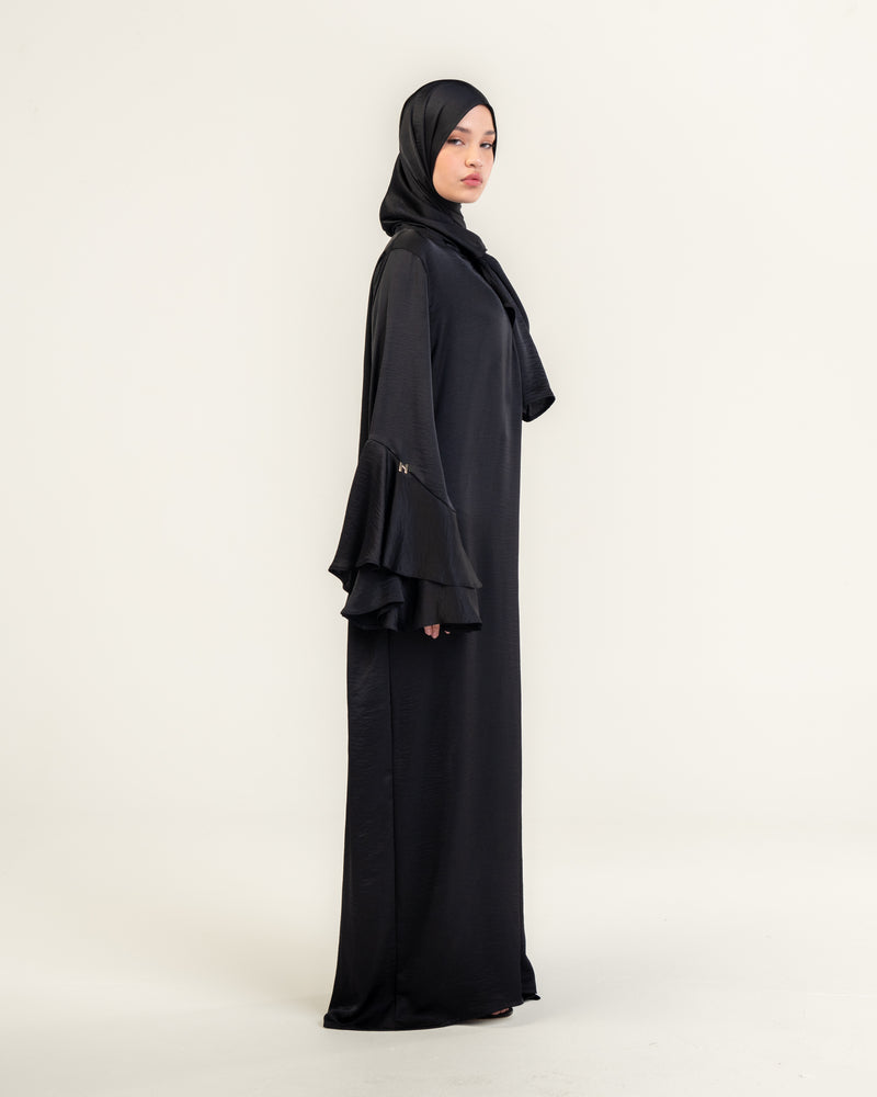 PRAYER DRESS VOLANT - BLACK