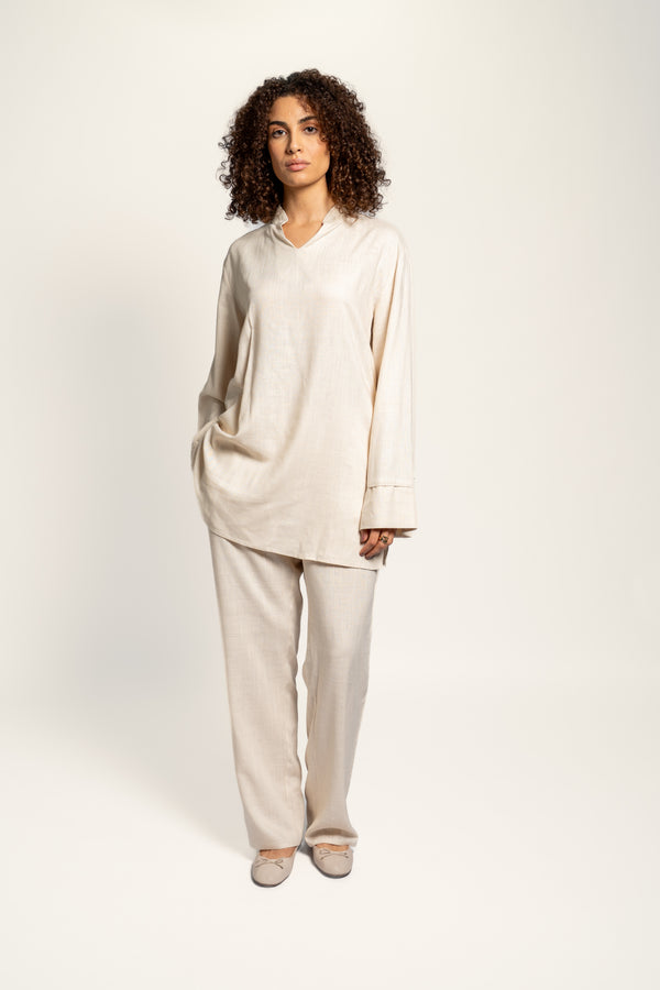LINEN PANTS - IVORY