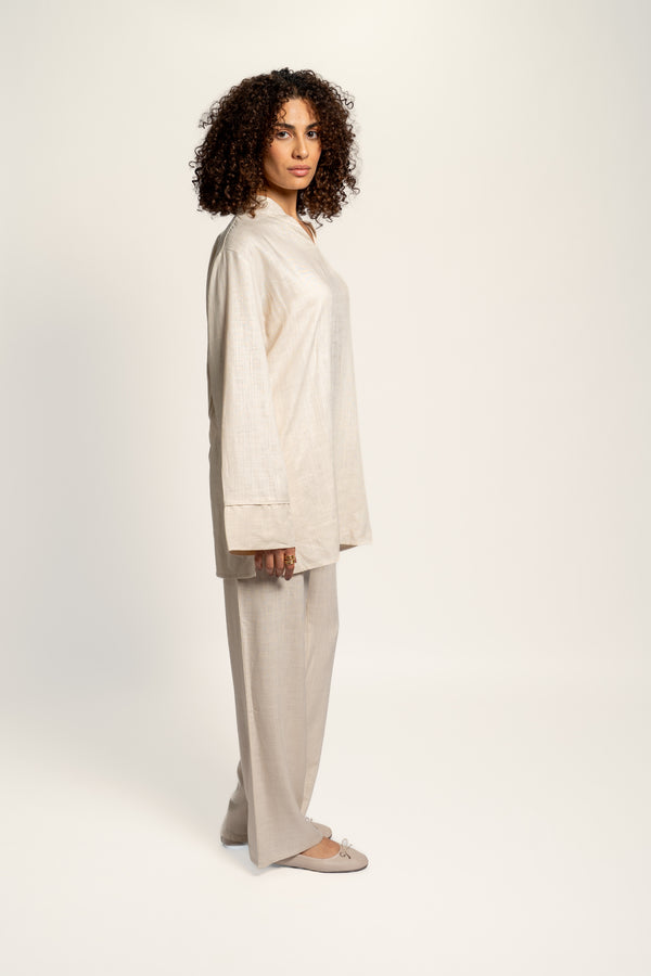 LINEN PANTS - IVORY