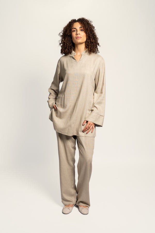 LINEN PANTS - BEIGE