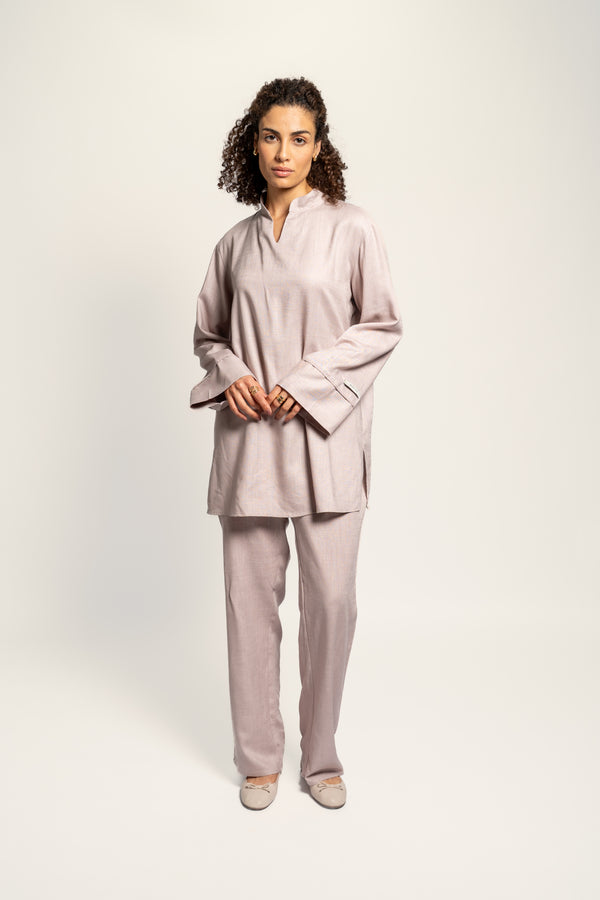 LINEN PANTS - ROSE