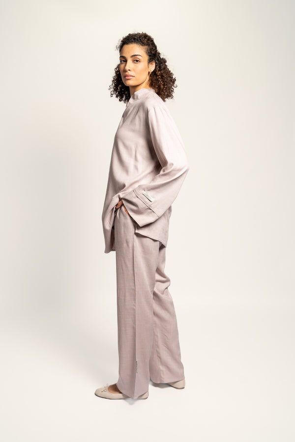 LINEN PANTS - ROSE