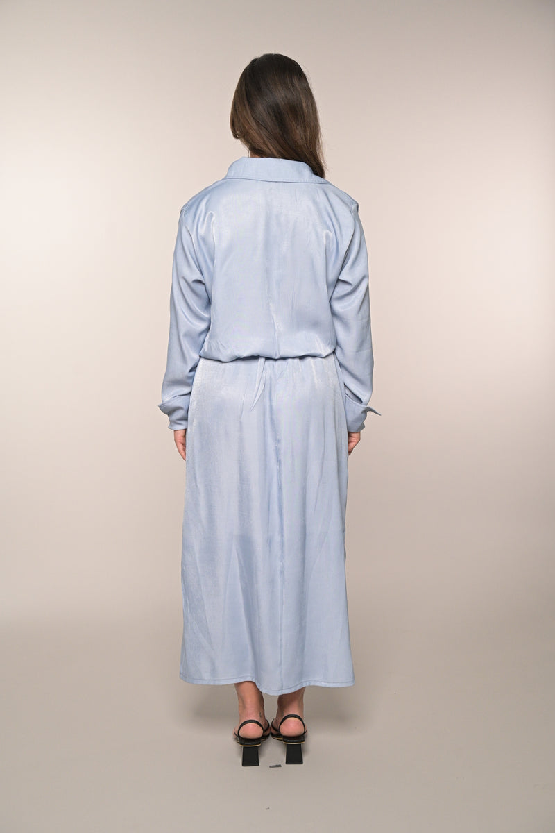 Blouse Dress - Dusty Blue