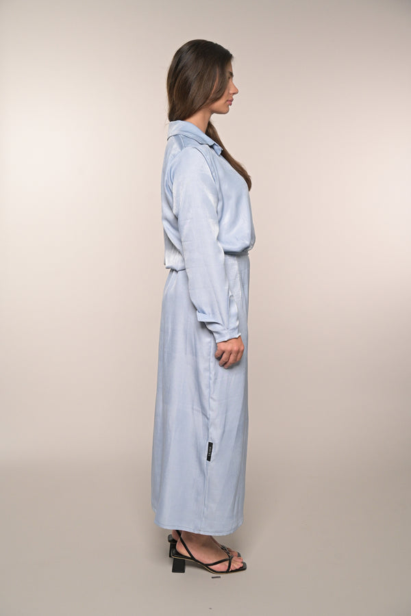 Blouse Dress - Dusty Blue