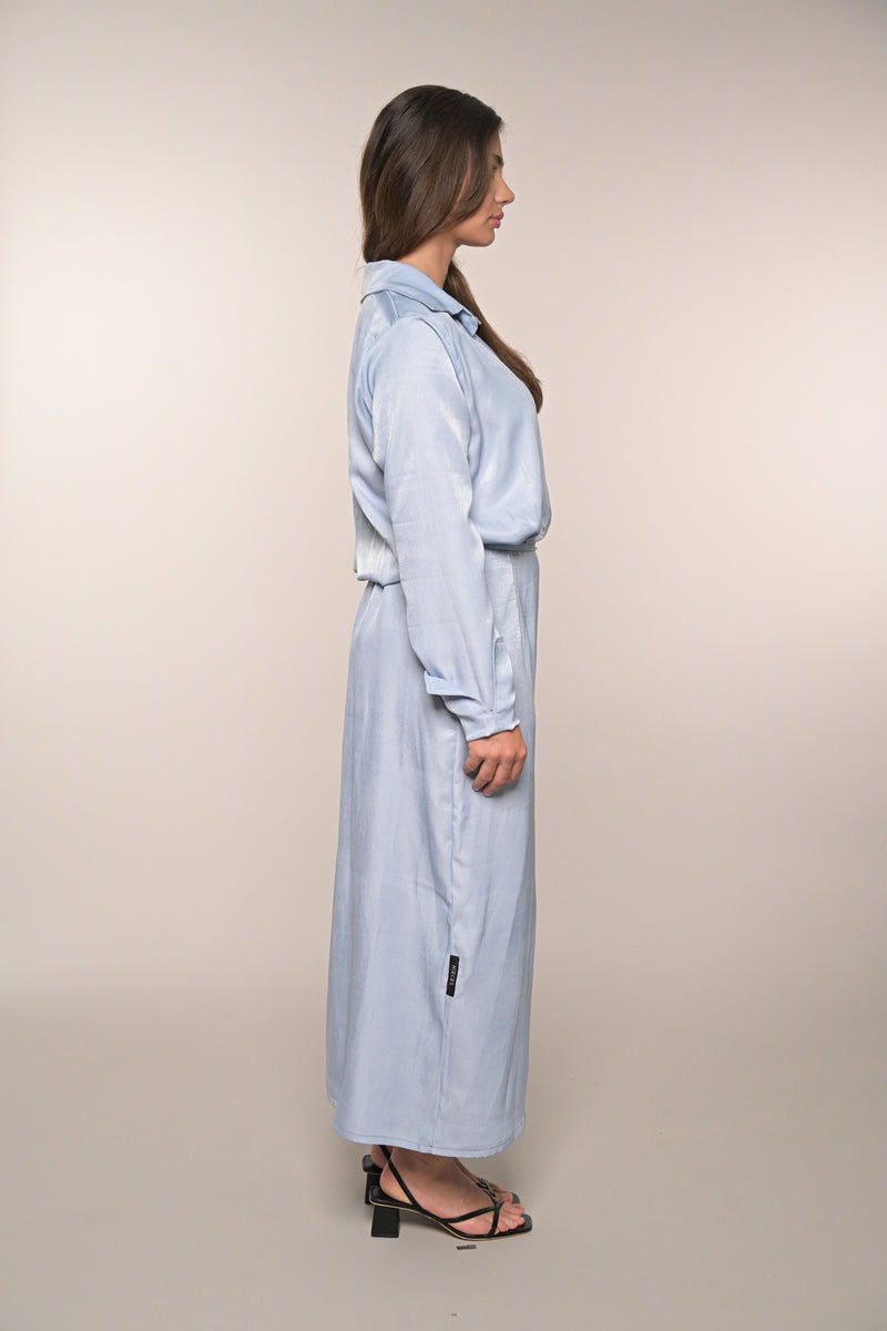 Blouse Dress - Dusty Blue