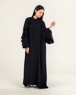 VOLANT DRESS BLACK