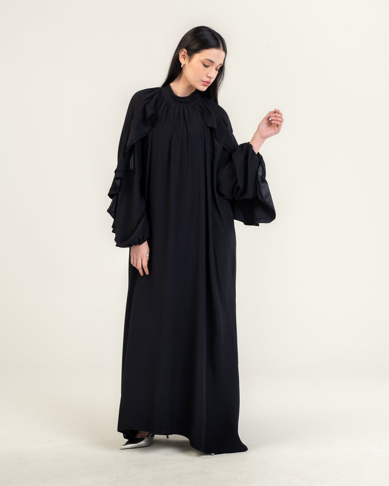 VOLANT DRESS BLACK