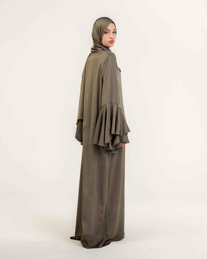 PRAYER DRESS VOLANT - OLIVE