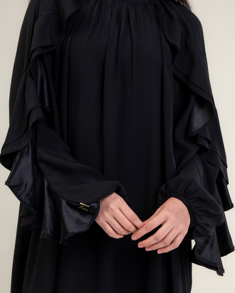 VOLANT DRESS BLACK