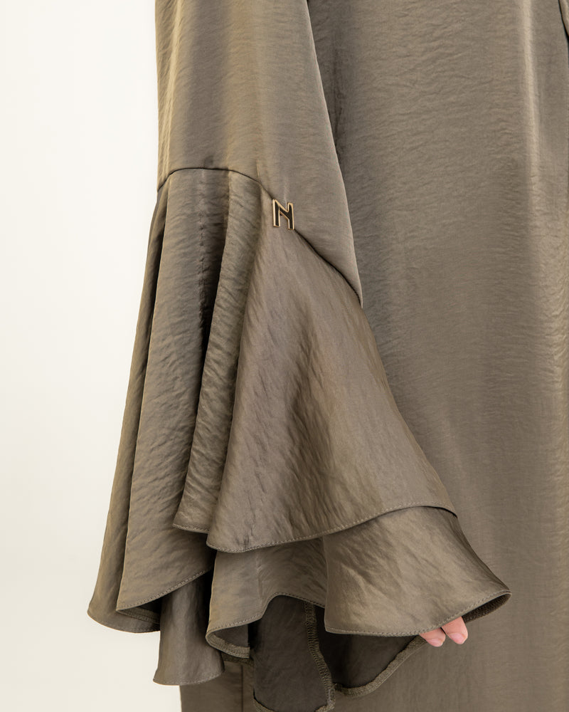 PRAYER DRESS VOLANT - OLIVE