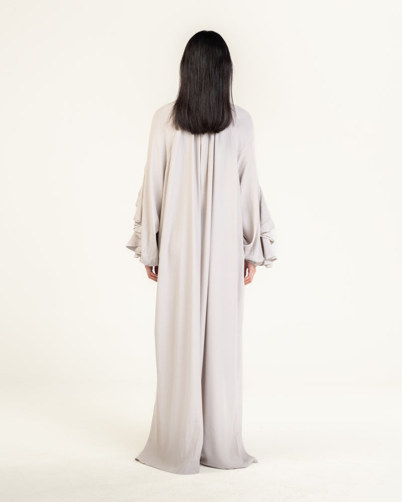VOLANT DRESS - LIGHT GRAY
