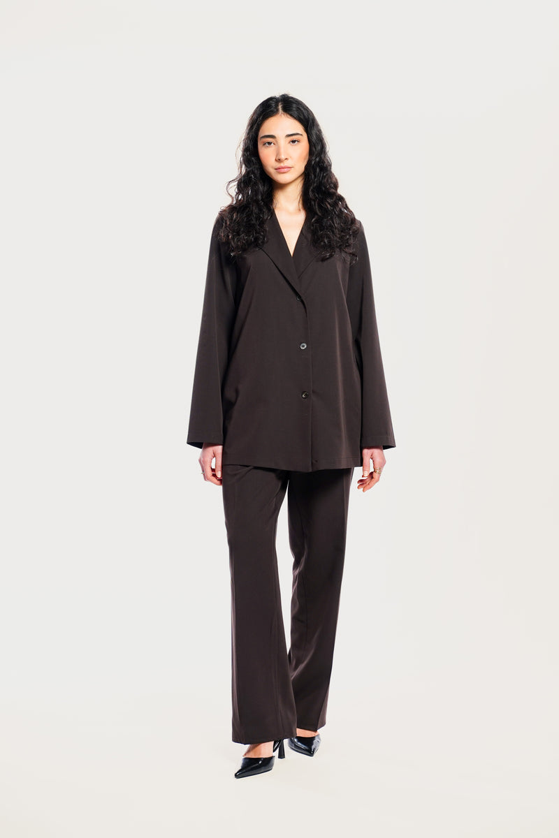 COLLAR SHIRT - MOCHA