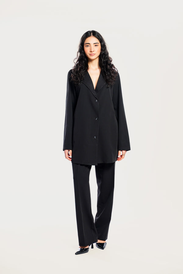 COLLAR SHIRT - BLACK