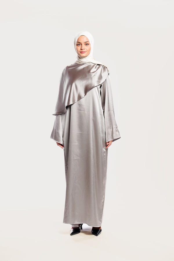 CAPE DRESS - TAUPE