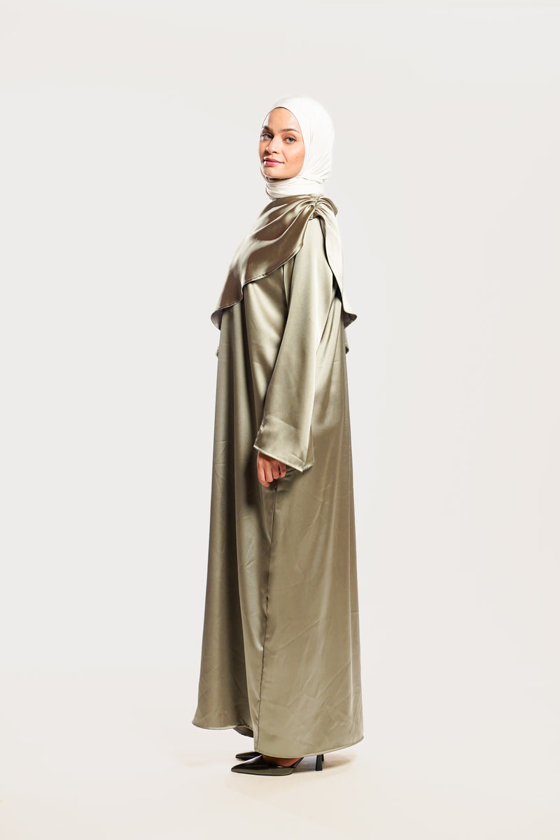 CAPE DRESS - OLIVE