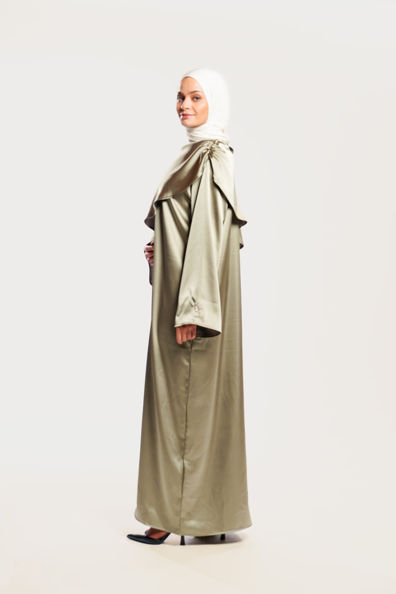 CAPE DRESS - OLIVE