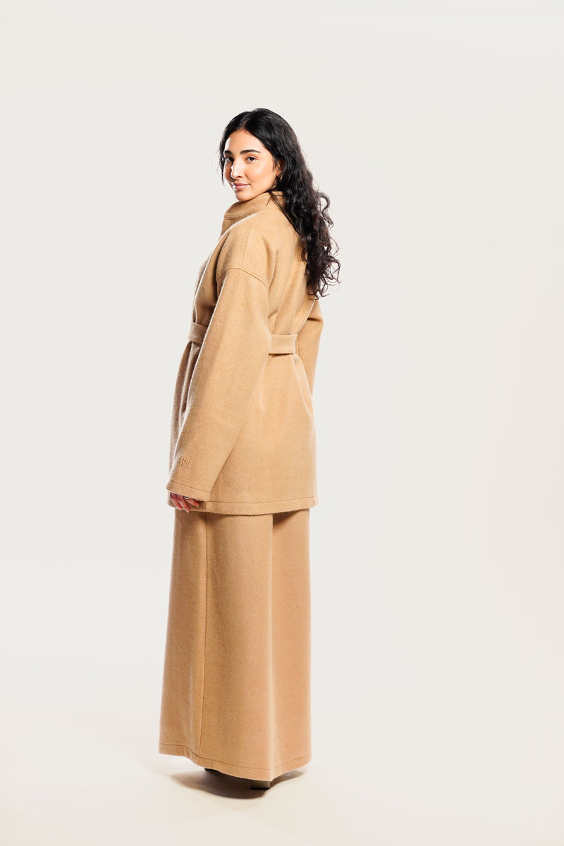 WOOL JACKET - CARAMEL